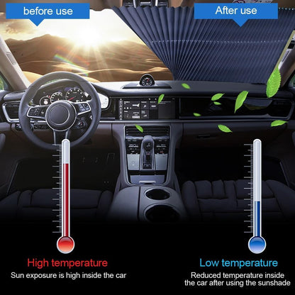 Retractable Car Windshield Sun Shade Screen