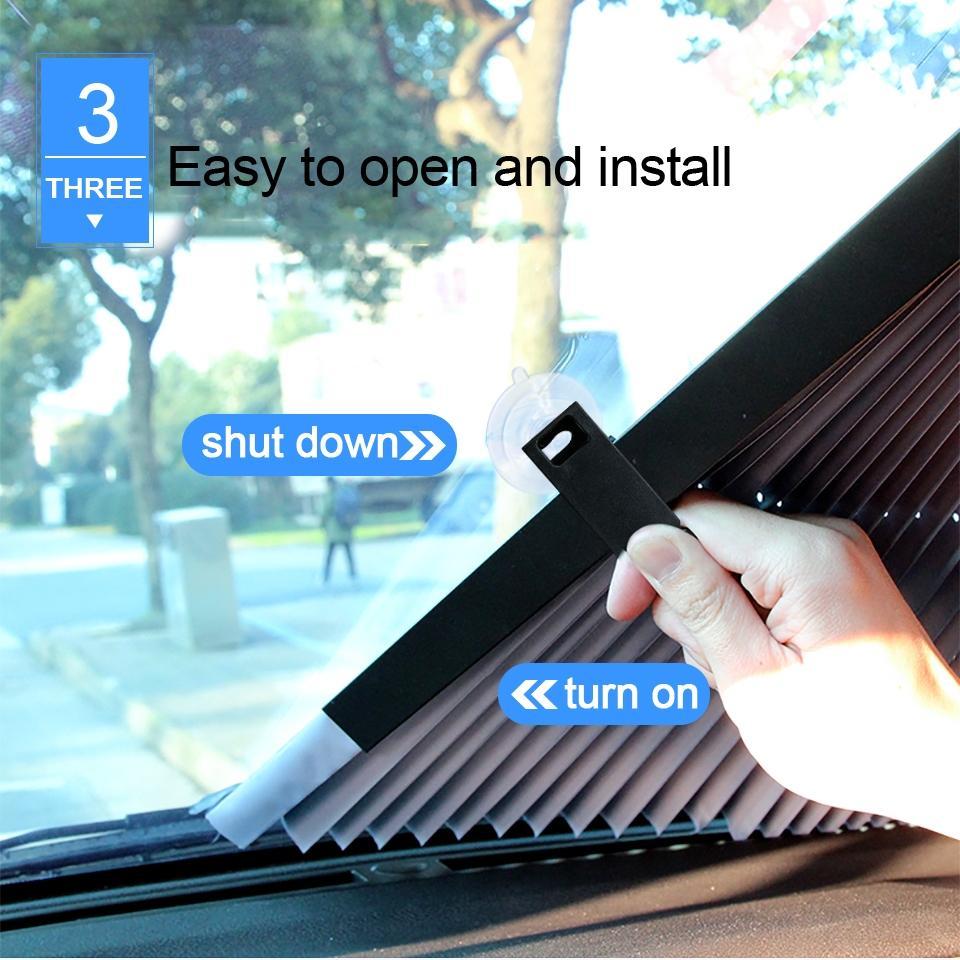 Retractable Car Windshield Sun Shade Screen