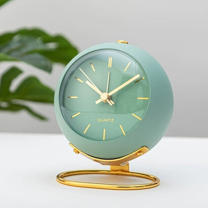 Retro Analog Alarm Clock with Silent Non-Ticking Movement