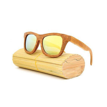 Retro Bamboo Wood Polarized Sunglasses