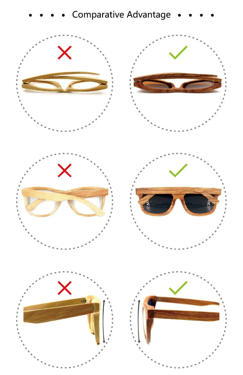 Retro Bamboo Wood Polarized Sunglasses