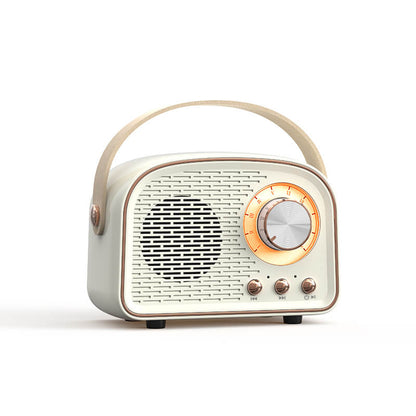 Retro Bluetooth Speaker Portable Wireless Round Design
