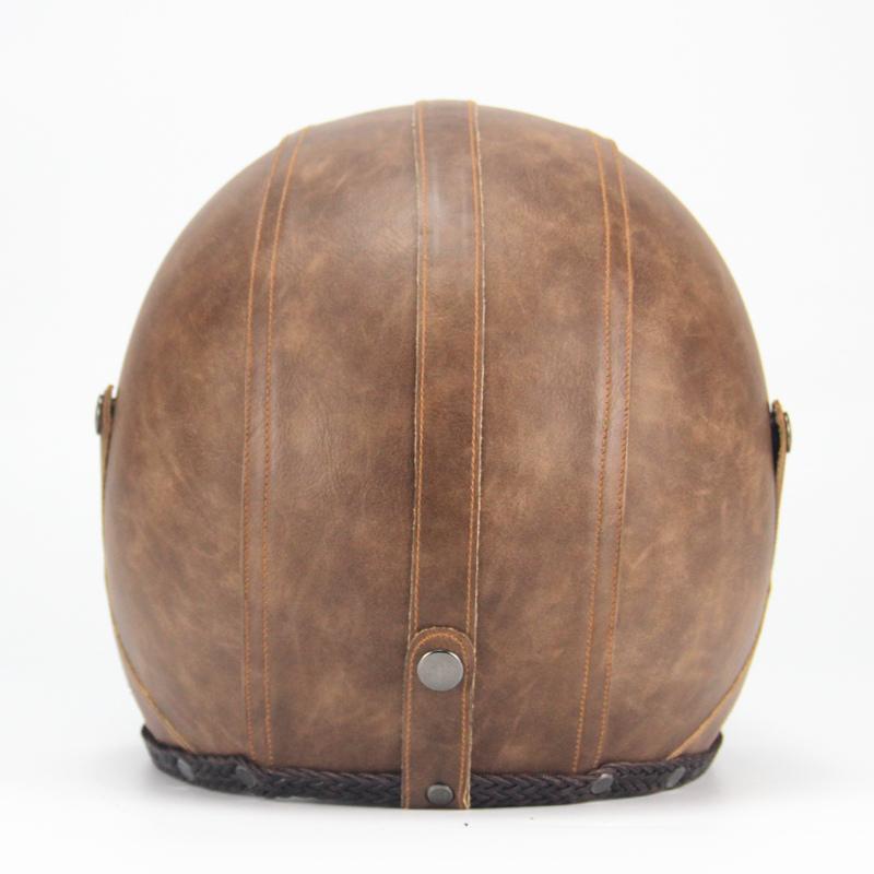Retro Open Face Motorcycle Helmet with Goggles and Face Mask