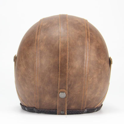 Retro Open Face Motorcycle Helmet with Goggles and Face Mask