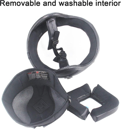Retro Open Face Motorcycle Helmet with Goggles and Face Mask