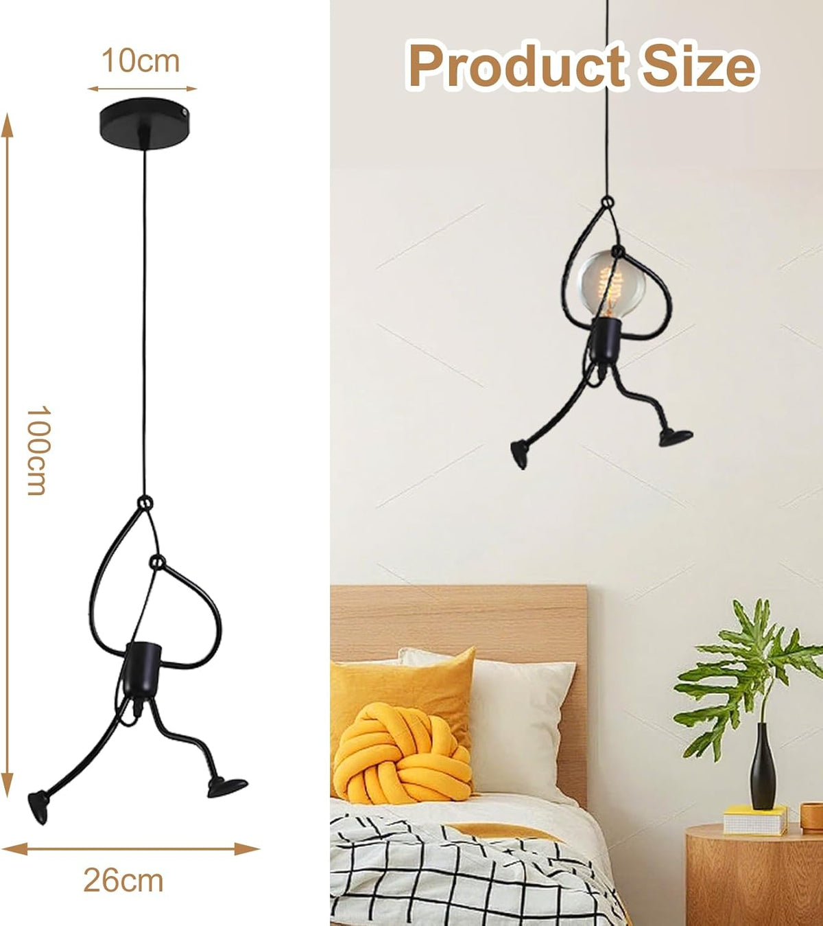 Retro Superhero Figure Ceiling Lamp LED Pendant Light