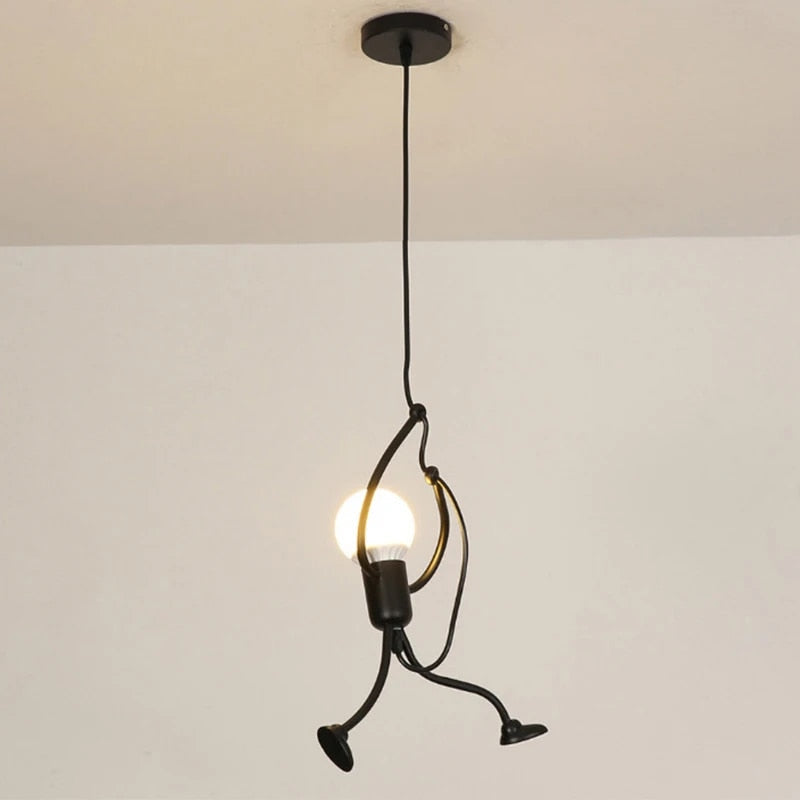Retro Superhero Figure Ceiling Lamp LED Pendant Light