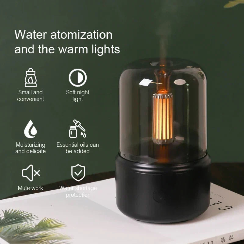 Retro USB Aroma Diffuser with Night Light Humidifier
