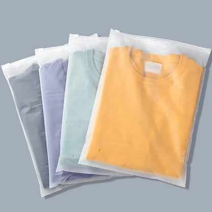 Reusable Frosted Zip Storage Bags for Clothing and Travel 20 Pack