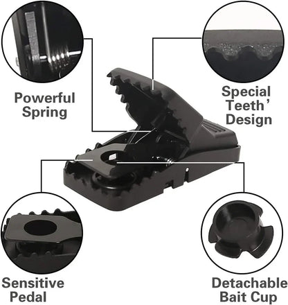 Reusable Heavy Duty Mouse Traps Set for Indoor and Outdoor Use