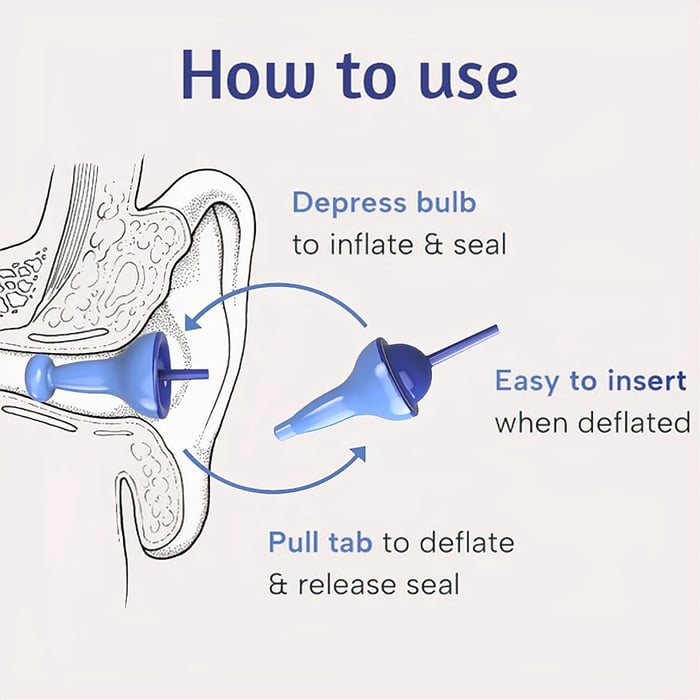 Reusable Inflatable Silicone Earplugs for Sleep Swimming Noise Reduction