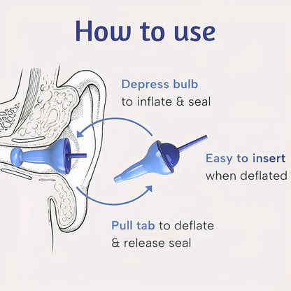 Reusable Inflatable Silicone Earplugs for Sleep Swimming Noise Reduction