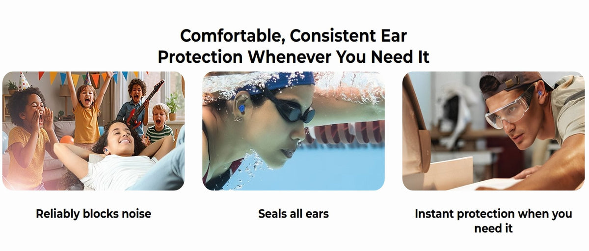 Reusable Inflatable Silicone Earplugs for Sleep Swimming Noise Reduction