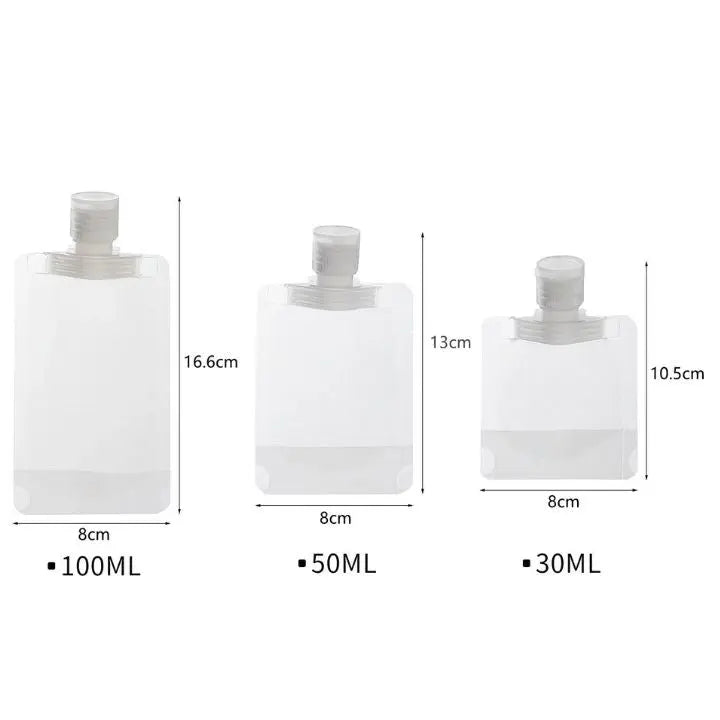 Reusable Leakproof Travel Pouches Set of 10 for Toiletries