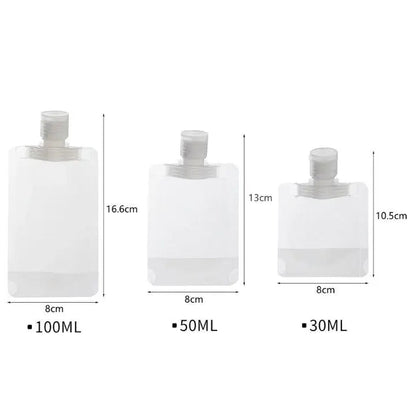 Reusable Leakproof Travel Pouches Set of 10 for Toiletries