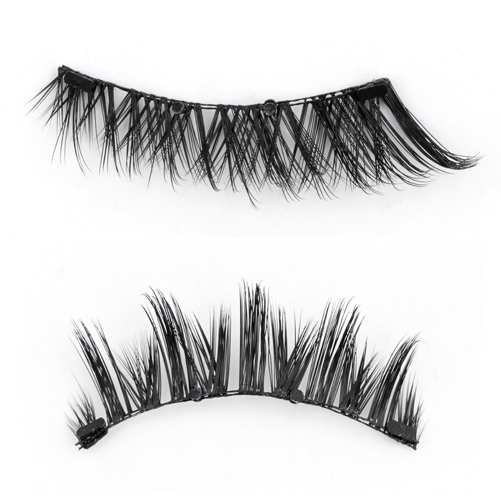 Reusable Magnetic False Eyelashes with Applicator Tweezers