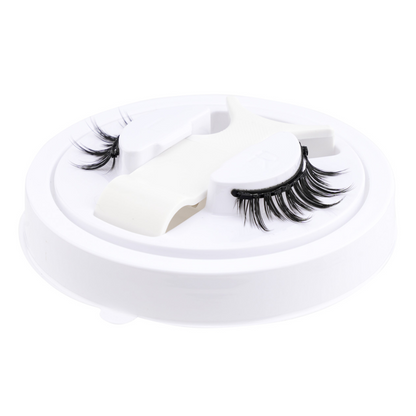 Reusable Magnetic False Eyelashes with Applicator Tweezers