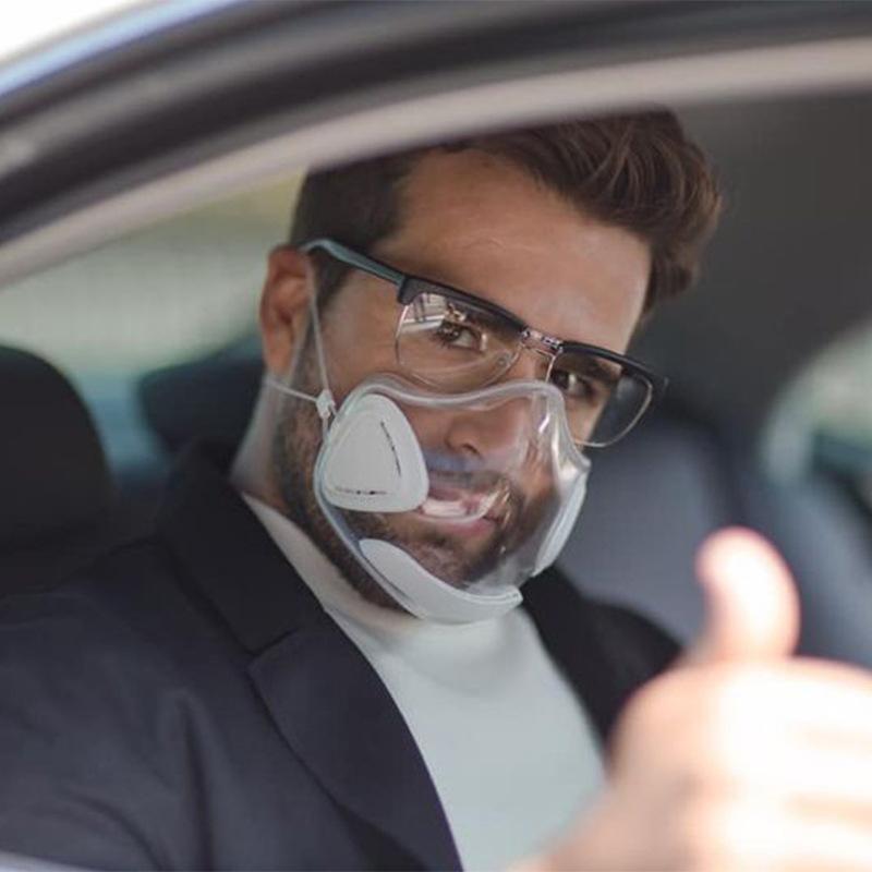 Reusable Transparent Face Shield with Adjustable Headband