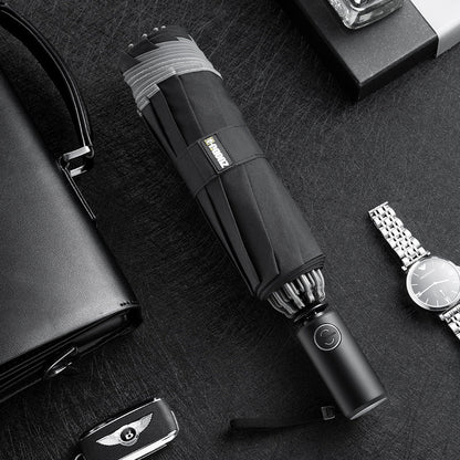 Reverse Folding Umbrella with LED Light and Auto Open Close