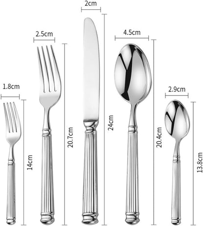 Roman Column Stainless Steel Flatware Set