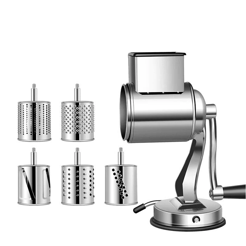 Rotary Drum Food Grater and Vegetable Slicer