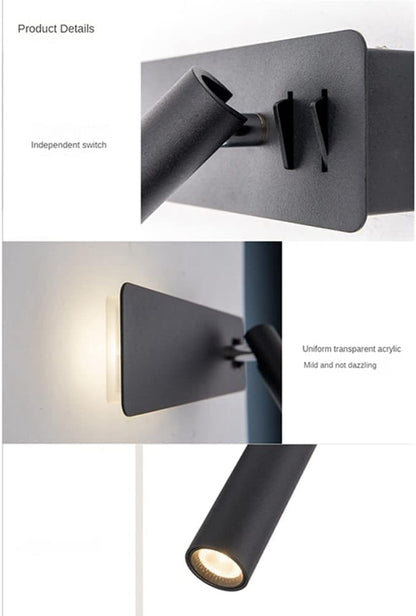 Rotatable LED Reading Wall Light Adjustable Bedside Lamp