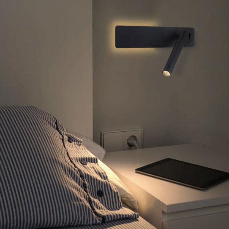 Rotatable LED Reading Wall Light Adjustable Bedside Lamp