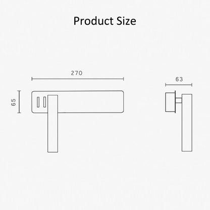 Rotatable LED Wall Reading Light Dimmable Bedside Lamp with Adjustable Color Modes