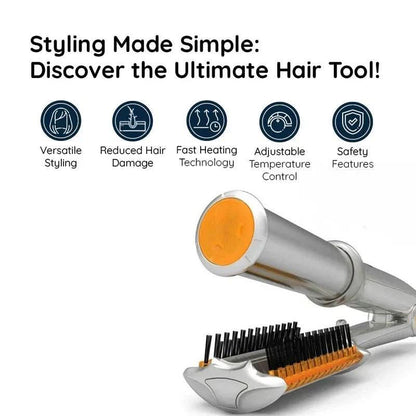 Rotating Hot Air Hair Brush Styler for Volume and Smooth Blowout Finish