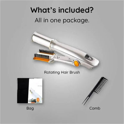 Rotating Hot Air Hair Brush Styler for Volume and Smooth Blowout Finish