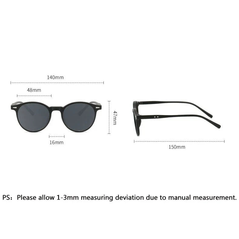 Round Tortoiseshell Sunglasses with Lightweight Full Frame