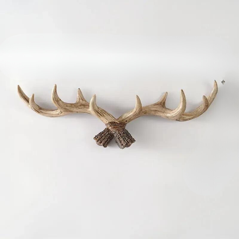 Rustic Antler Wall Hook Coat and Hat Organizer