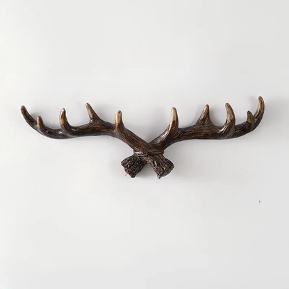 Rustic Antler Wall Hook Coat and Hat Organizer