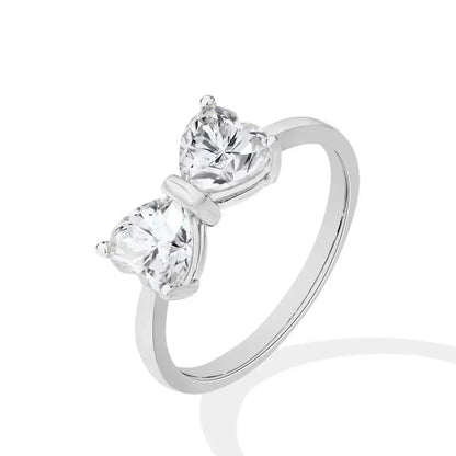 S925 Moissanite Bow Ring Sterling Silver Jewelry