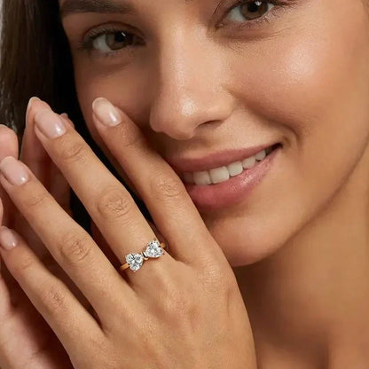 S925 Moissanite Bow Ring Sterling Silver Jewelry