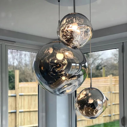 Scandinavian Clear Glass Pendant Ceiling Light Fixture