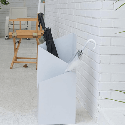 Scandinavian Metal Umbrella Stand with Removable Drip Tray