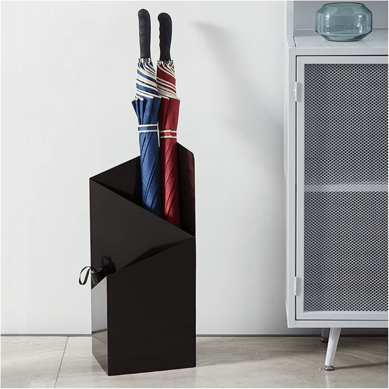 Scandinavian Metal Umbrella Stand with Removable Drip Tray