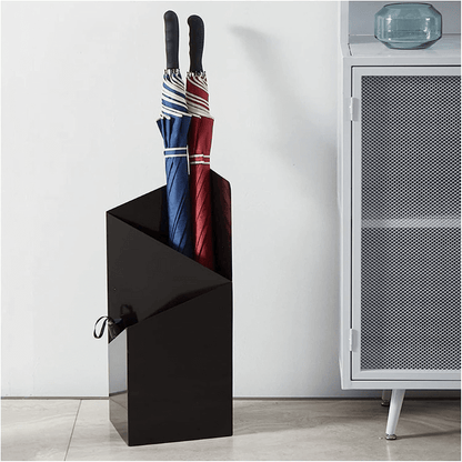 Scandinavian Metal Umbrella Stand with Removable Drip Tray