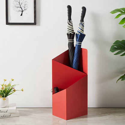 Scandinavian Metal Umbrella Stand with Removable Drip Tray