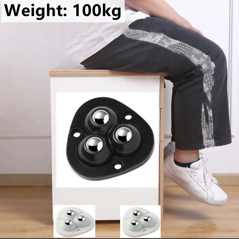 Self Adhesive 360 Degree Furniture Roller Wheels Set