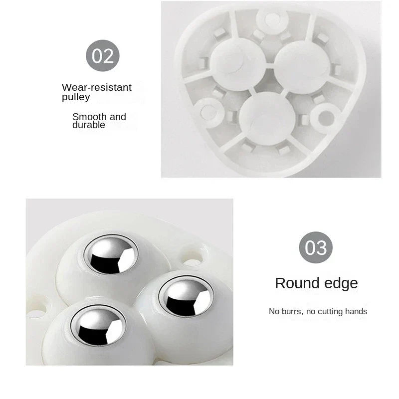 Self Adhesive 360 Degree Furniture Roller Wheels Set