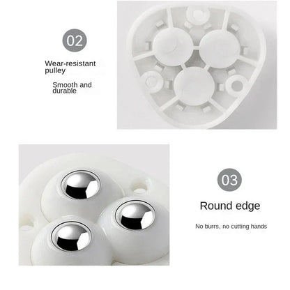 Self Adhesive 360 Degree Furniture Roller Wheels Set
