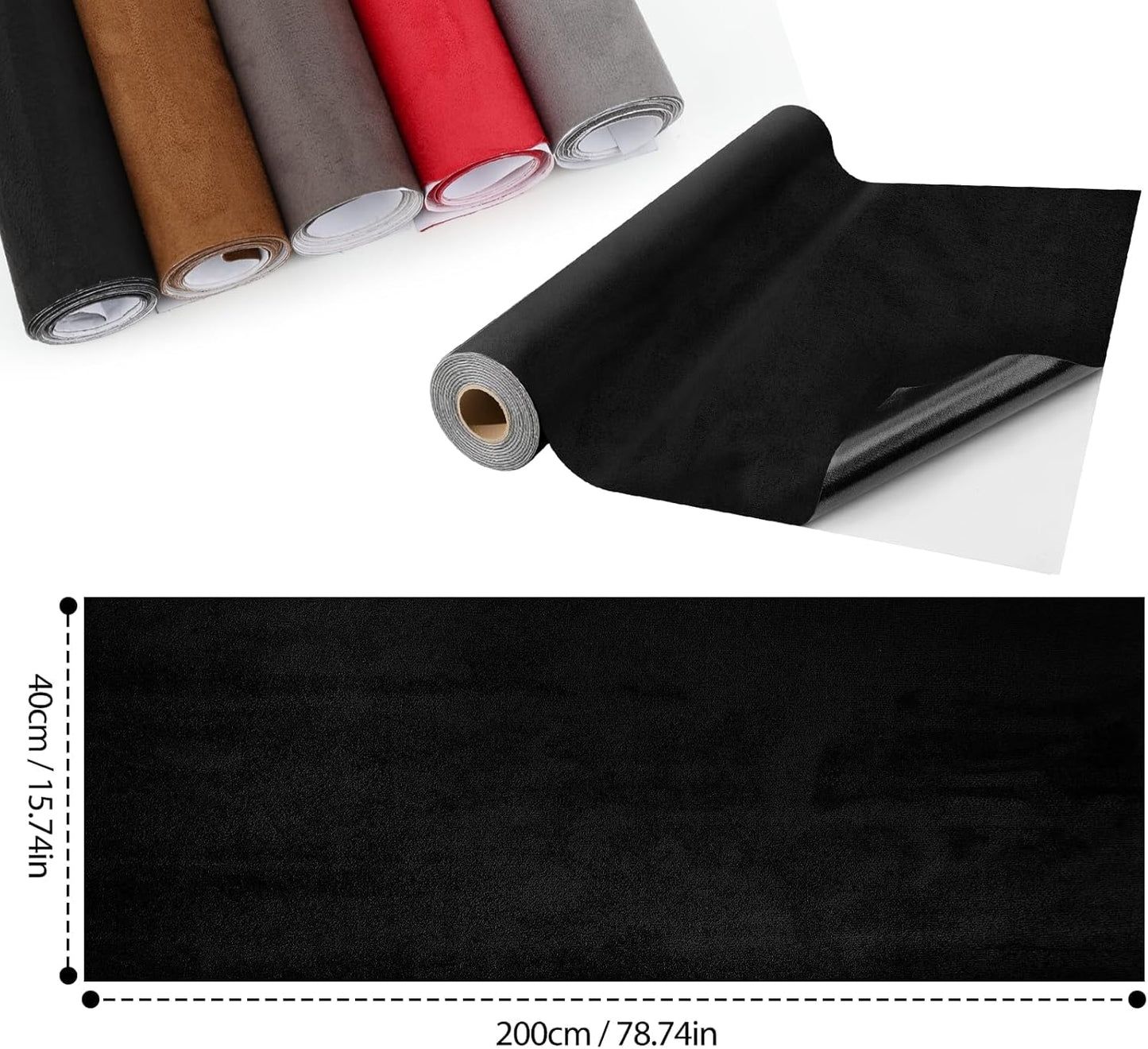 Self Adhesive Microfiber Suede Fabric Upholstery Repair Roll