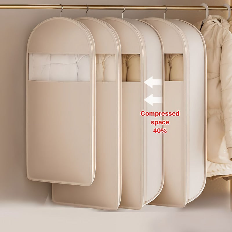 Self Compressing Hanging Garment Storage Bag