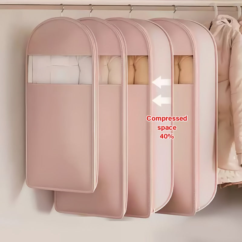 Self Compressing Hanging Garment Storage Bag