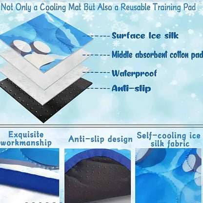 Self Cooling Dog Mat Ice Silk Portable Pet Cooling Pad