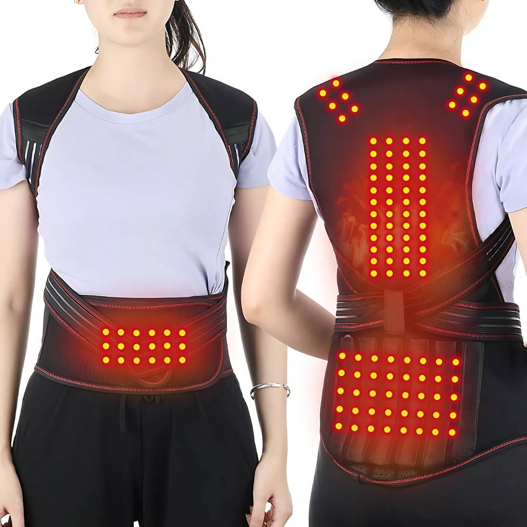 Self Heating Back Support Brace Adjustable Posture Corrector