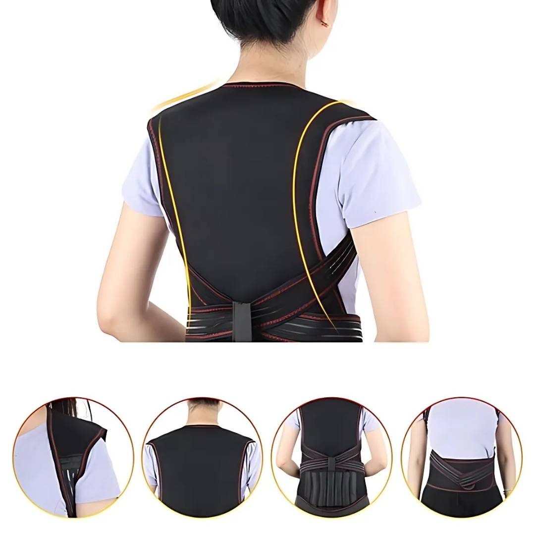 Self Heating Back Support Brace Adjustable Posture Corrector