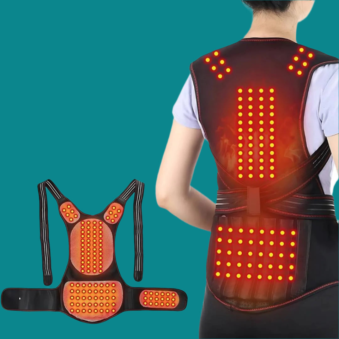 Self Heating Back Support Brace Adjustable Posture Corrector